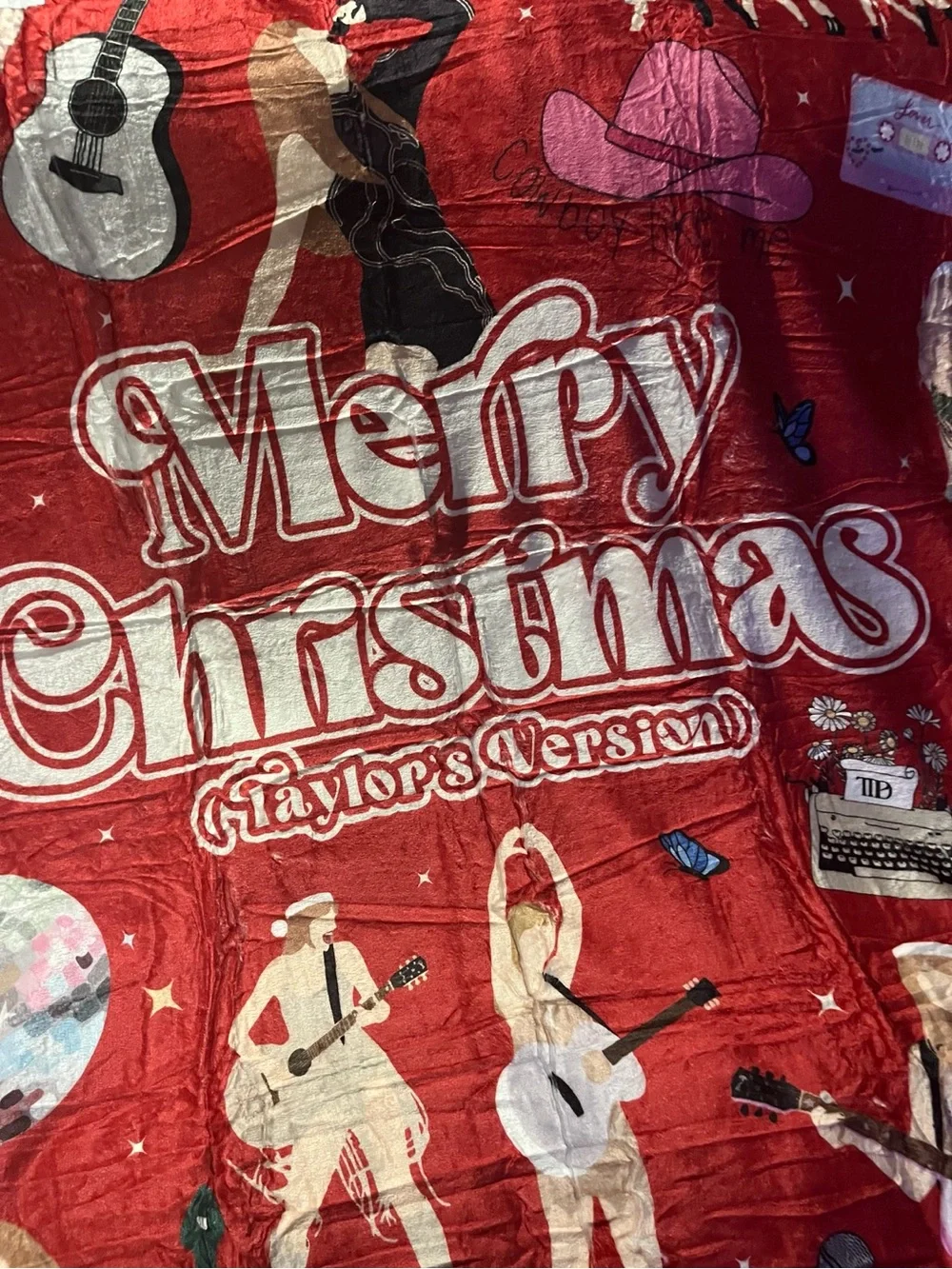 Swiftees Merry Christmas HolidayTaylor Swift Throw Blanket - Red
